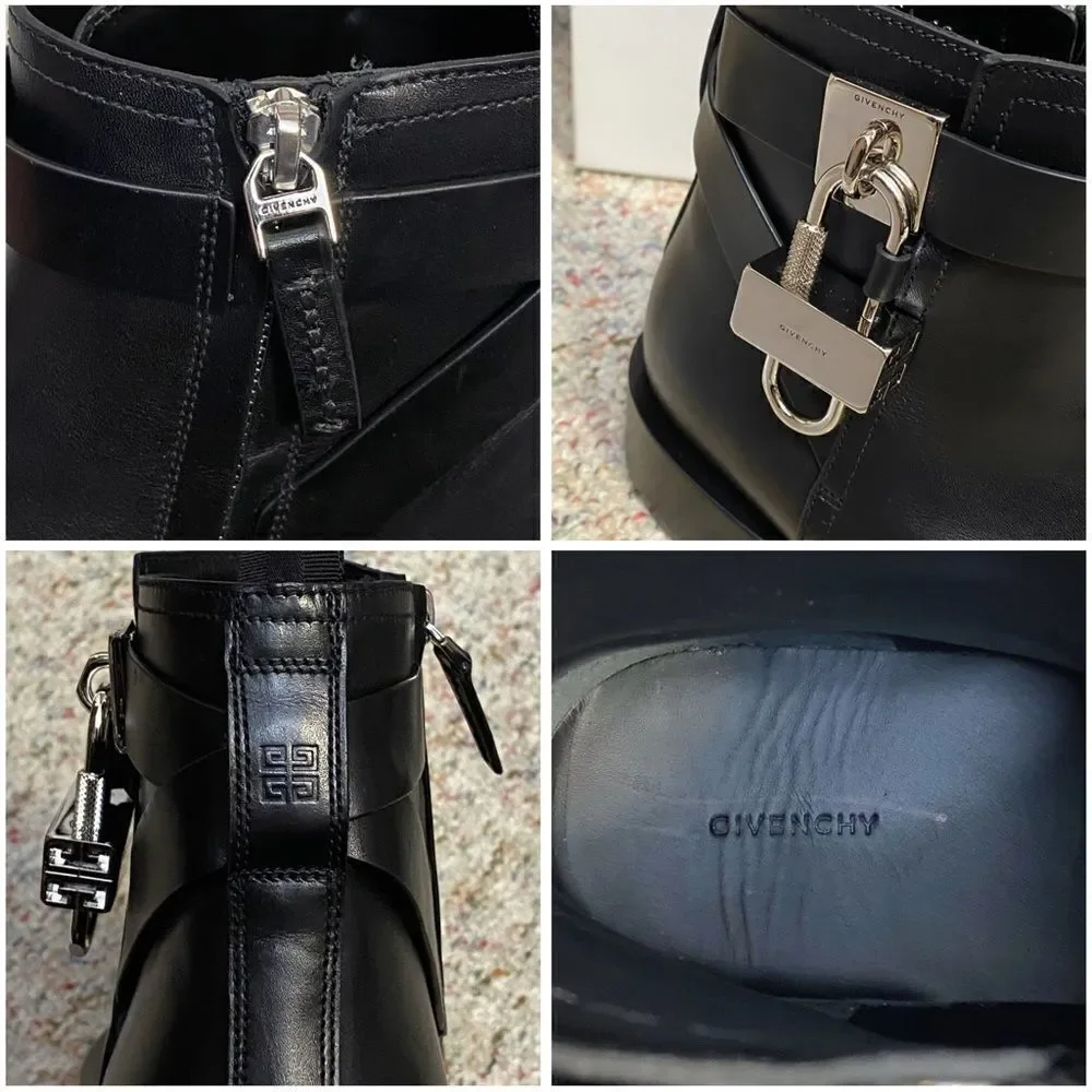 Givenchy Padlock Ankle Leather Boots size 40